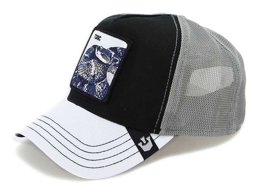 Art 101-1342: cappello con visiera e stampa ricamata black white uomo 