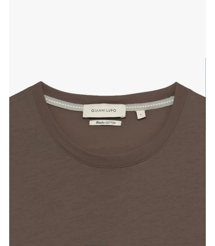 t-shirt rifinitura collo puro cotone