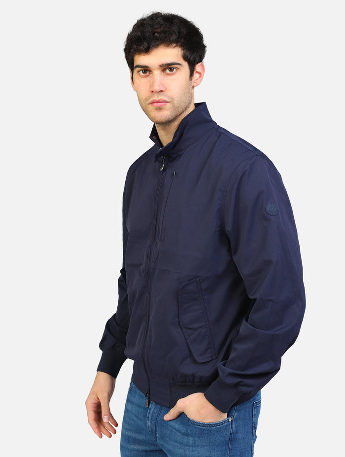 art. d32089m: giubbotto con chiusura zip, tasche zip con bottone a scomparsa