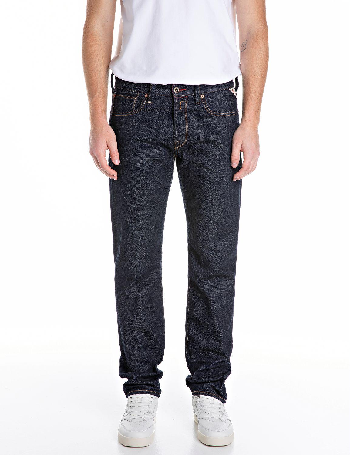 Jeans deryck regular fit  - 4 tasche indigo uomo 