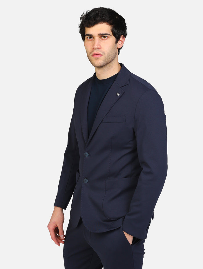 art. bogart jacket gg22: giacca monopetto con cucitura a vista