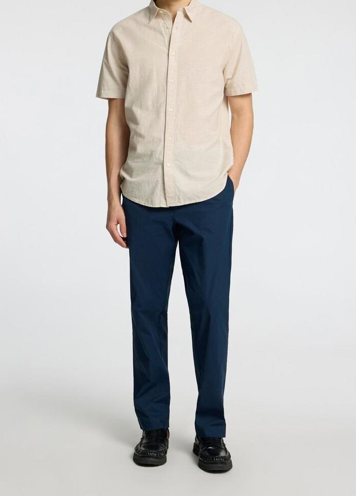 Art 16094570: pantalone regular tapered leroy flex con tasche a taglio blu uomo 