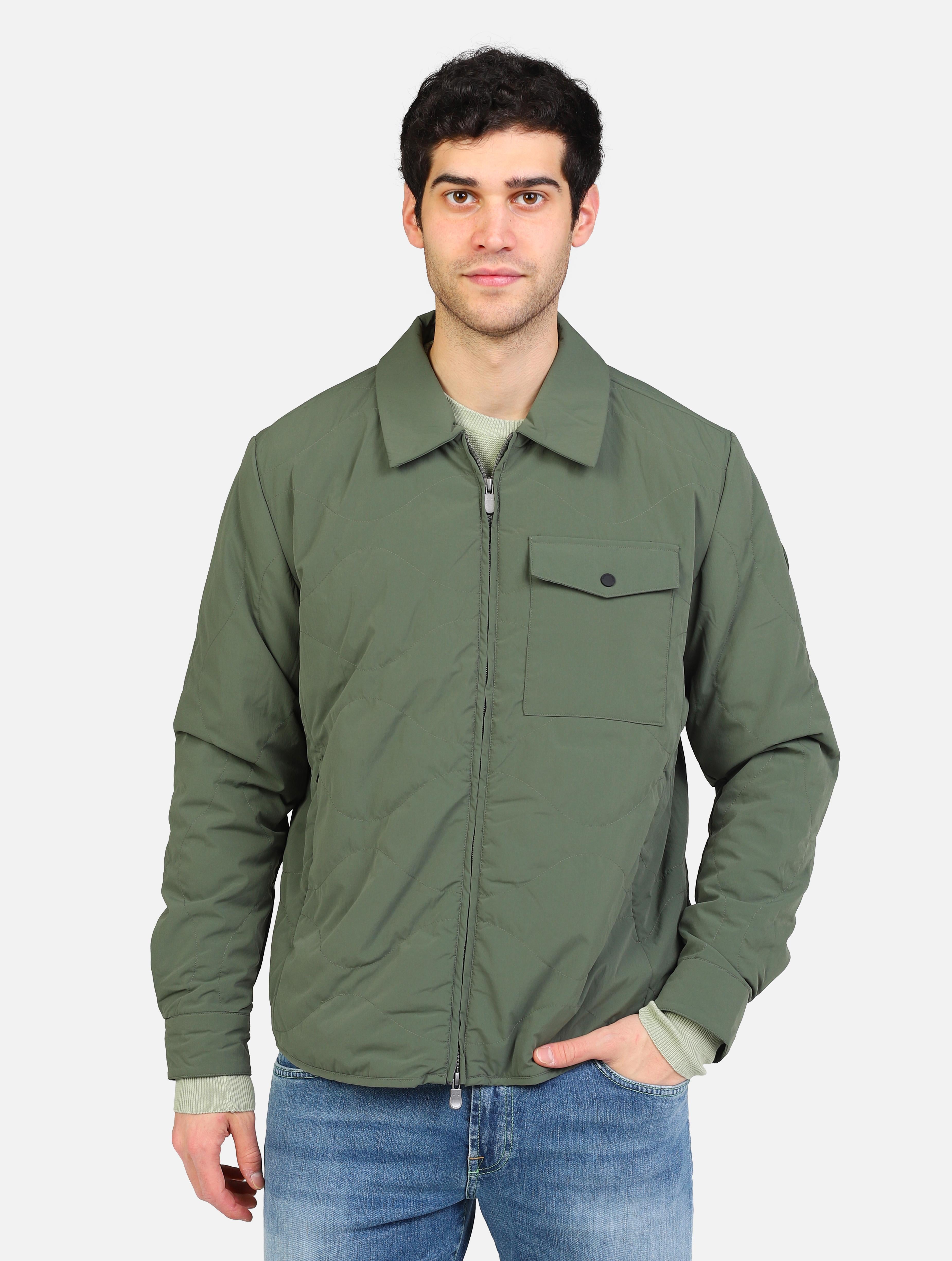 art. d32180m: giubbotto con chiusura zip, taschino e tasche zip a scomparsa