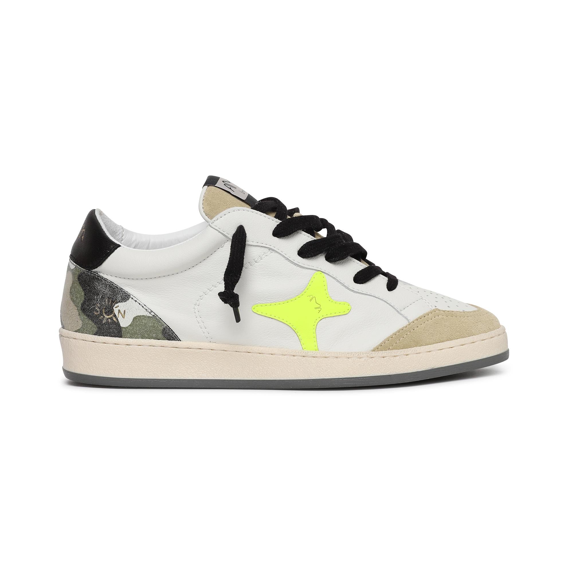 art. 4131 sun: sneakers sun in pelle e camoscio con logo
