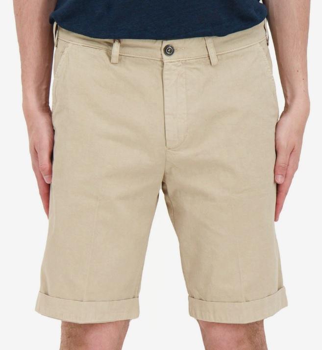 Bermuda chino basic regular fit beige uomo 
