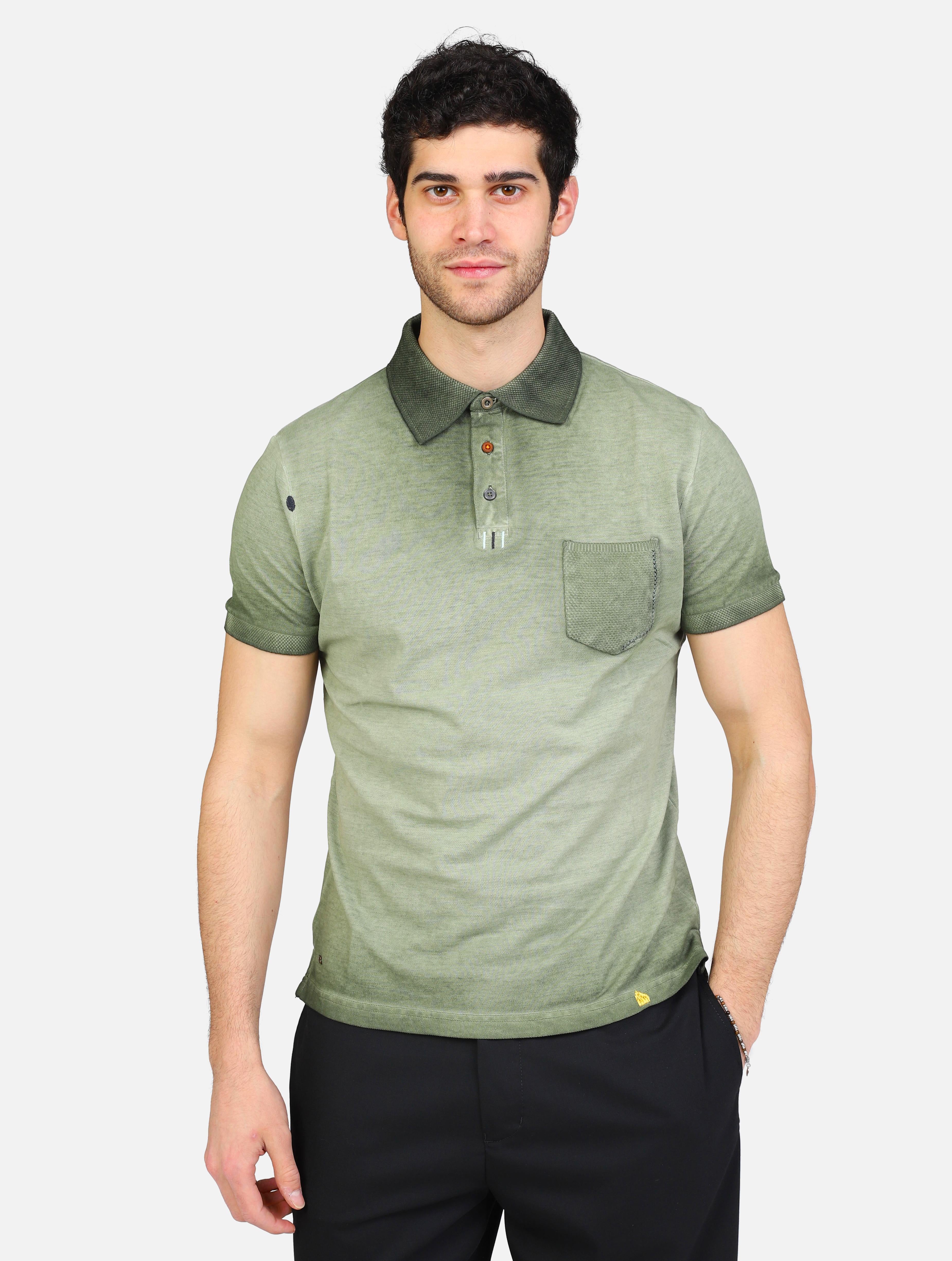 art. mk891089: polo mezza manica piquet tinto freddo taschino maglia