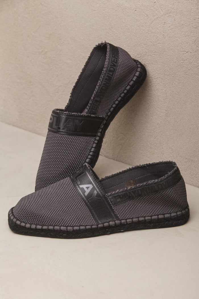 Espadrillas slip-on da uomo CABO MESH - RF160049T_M001R0003BLACK