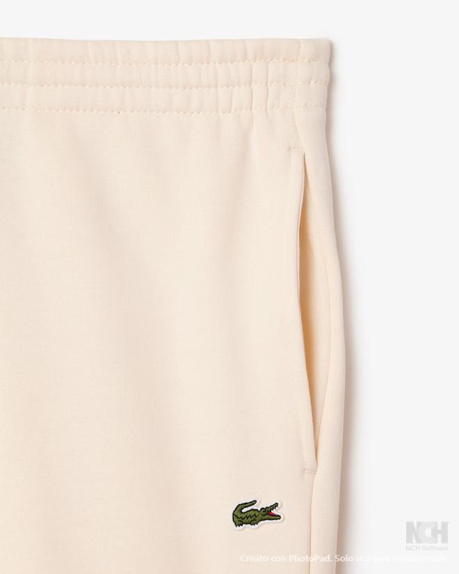 Pantaloni della tuta slim fit in morbido cotone beige uomo 