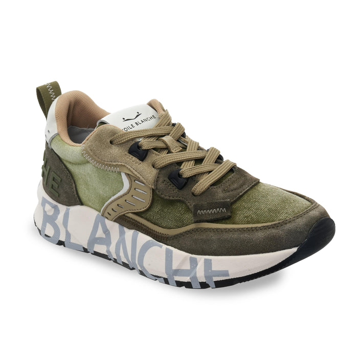 scarpa running canvas delavè army-green-beige