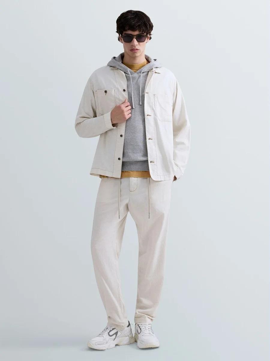 Pantalaccio con elastico bianco uomo 