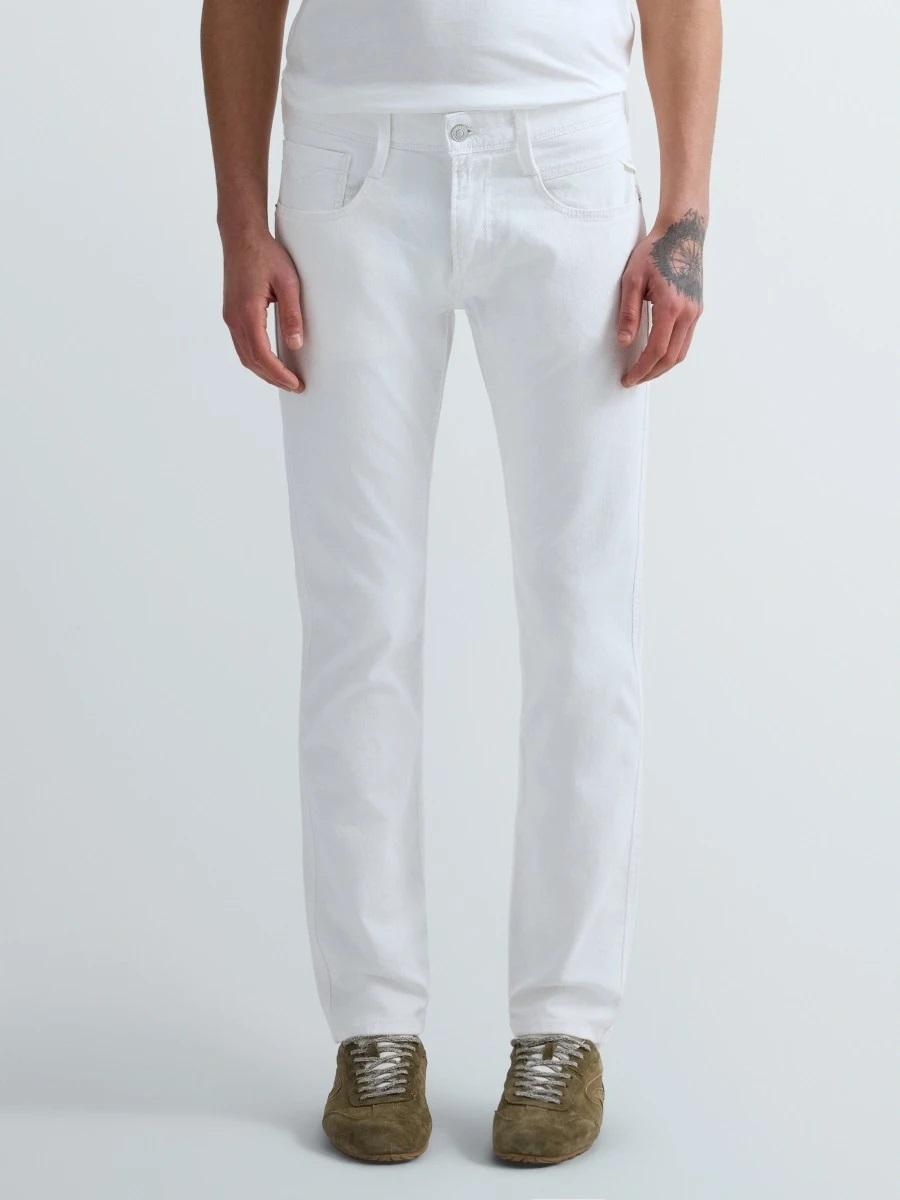 Jeans ambass slim fit bianco uomo 