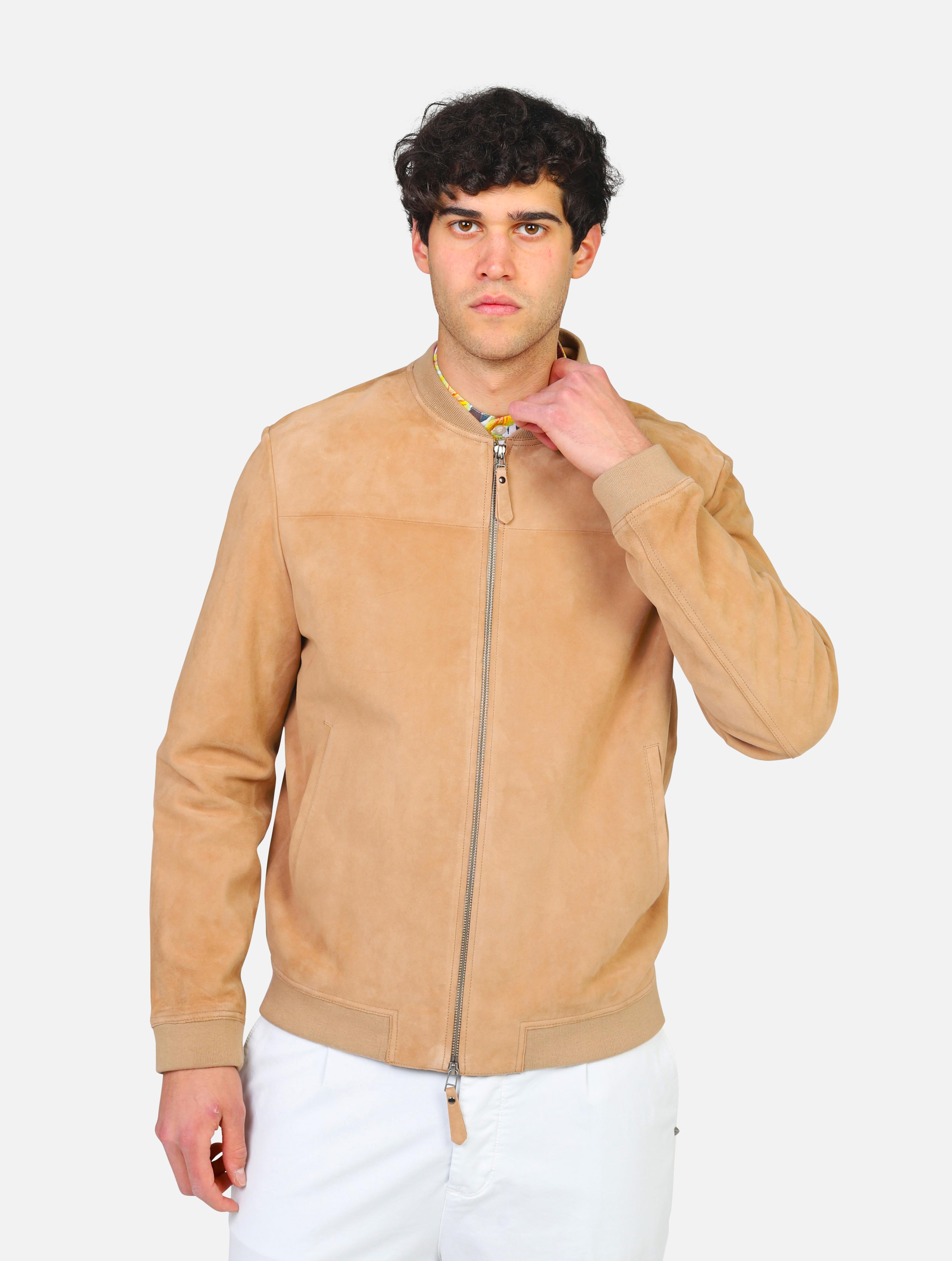 Bomber officina 36 -  beige uomo 