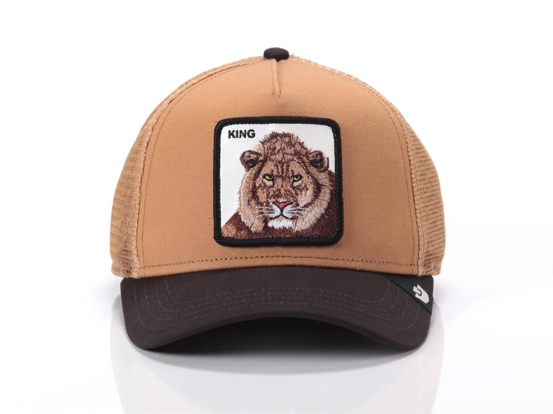 Cappellino con visiera marrone uomo 