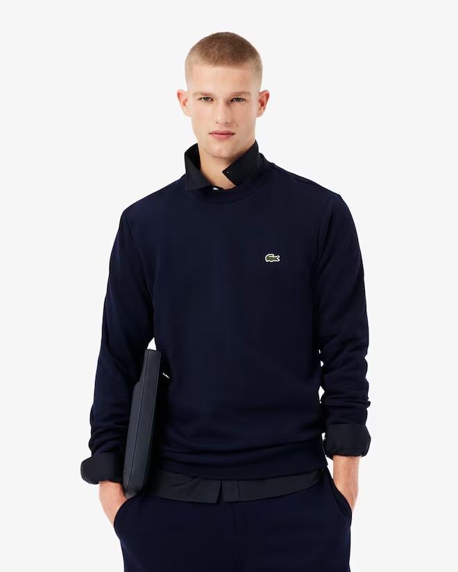 Sweatshirt felpa girocollo blu uomo 