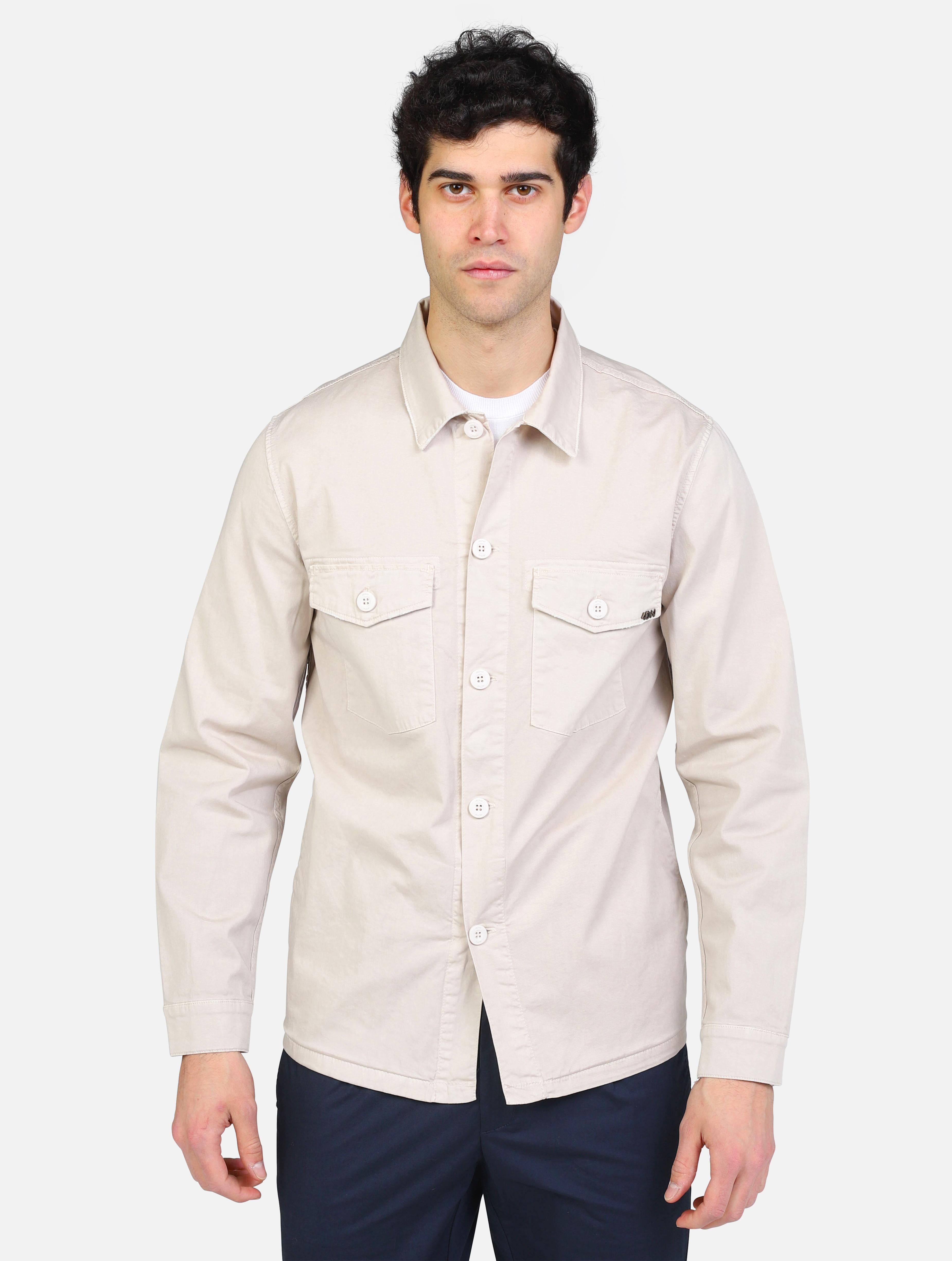 art. smile_2188: sovracamicia in gabardina stretch con molature