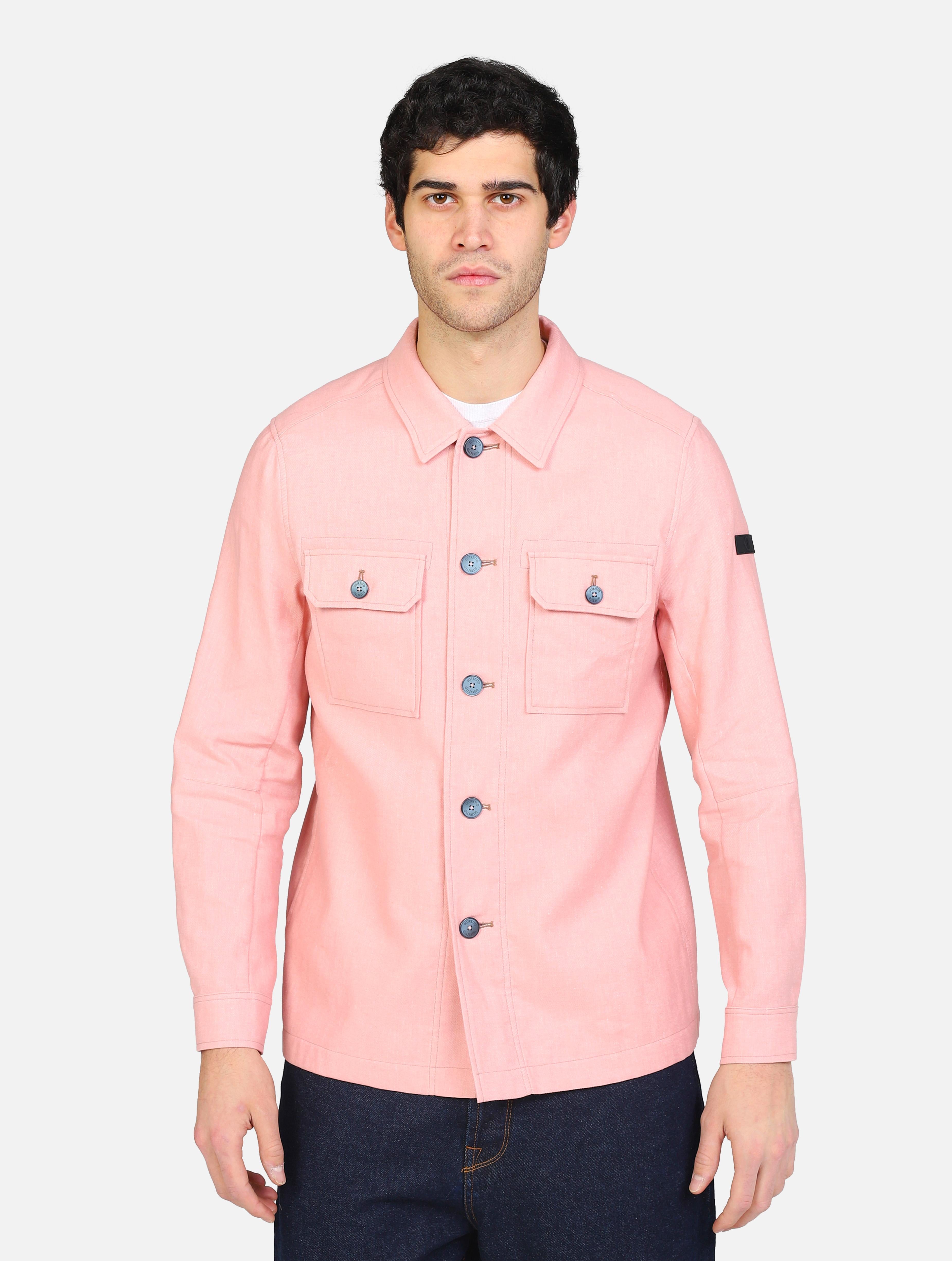 Giacca con chiusura a tre bottoni, due taschi con chiusura a bottone pink uomo 