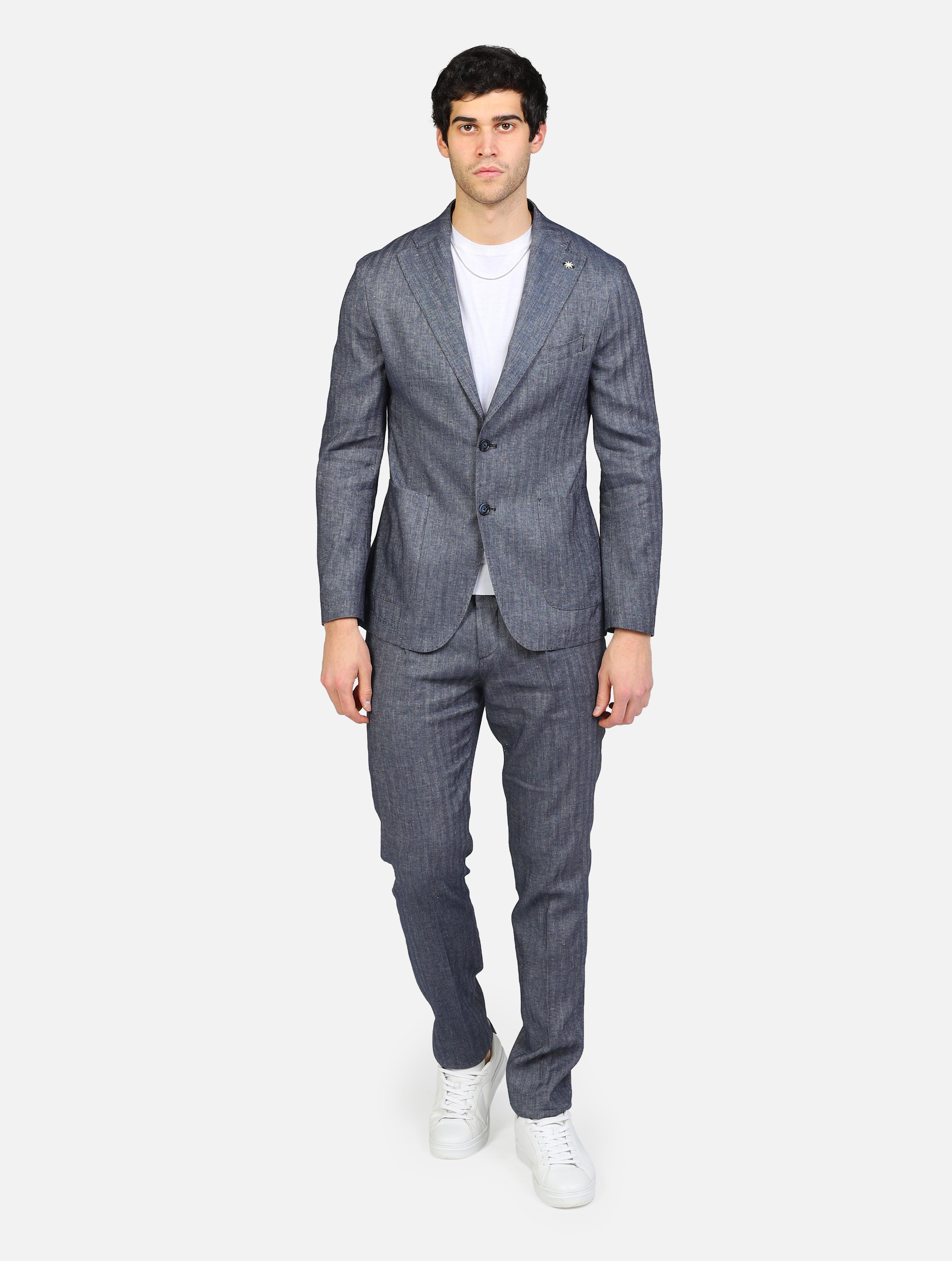 Art 3832g2728: giacca con due tasche anteriori e taschino grey avion uomo 
