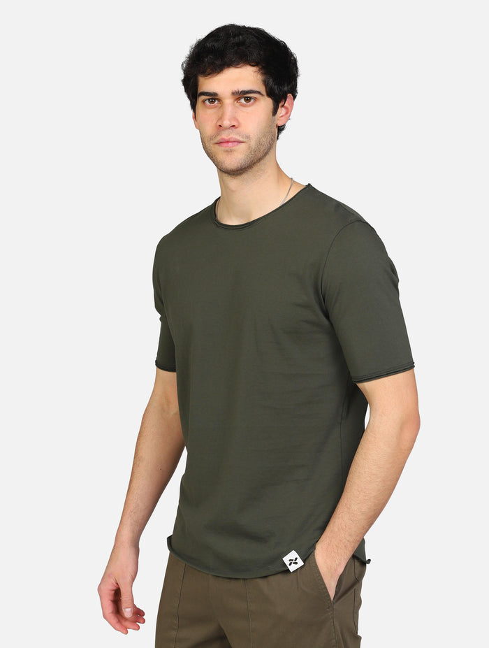 art. tb92jffl: t-shrt girocollo basica taglio vivo