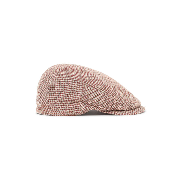 cappello ZERO - FIRENZE 2COT+VIS QUADRI BEIGE/BROWN