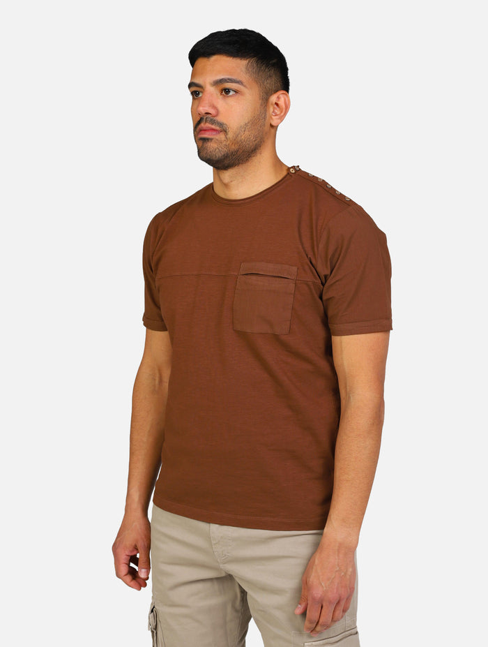 art. mk891023: t-shirt girocollo mezza manica jersey fiammato tinto capo