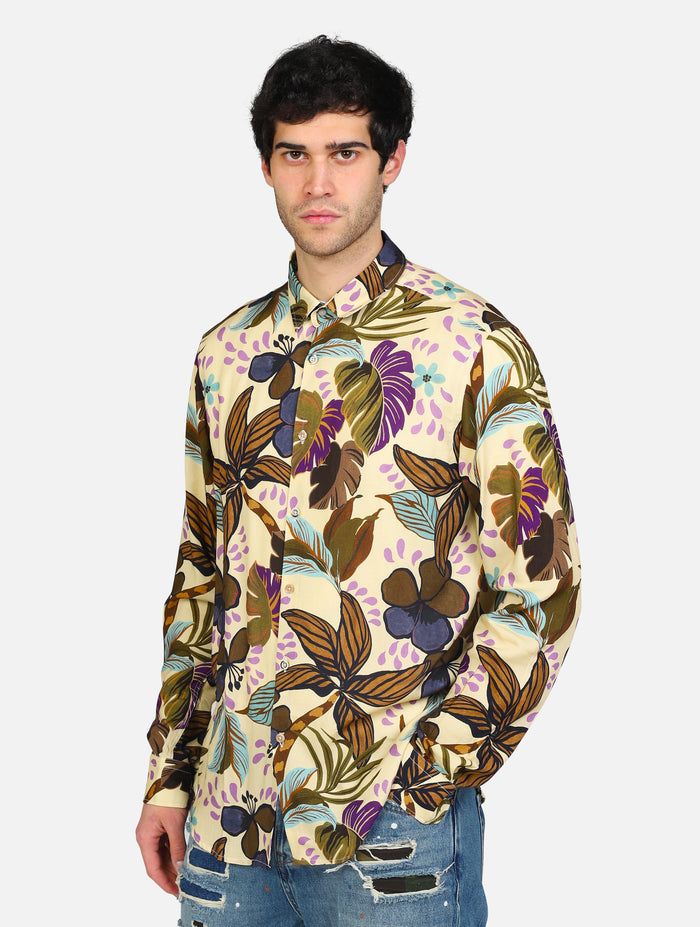 art. low viscosa: camicia basica a fantasia in viscosa