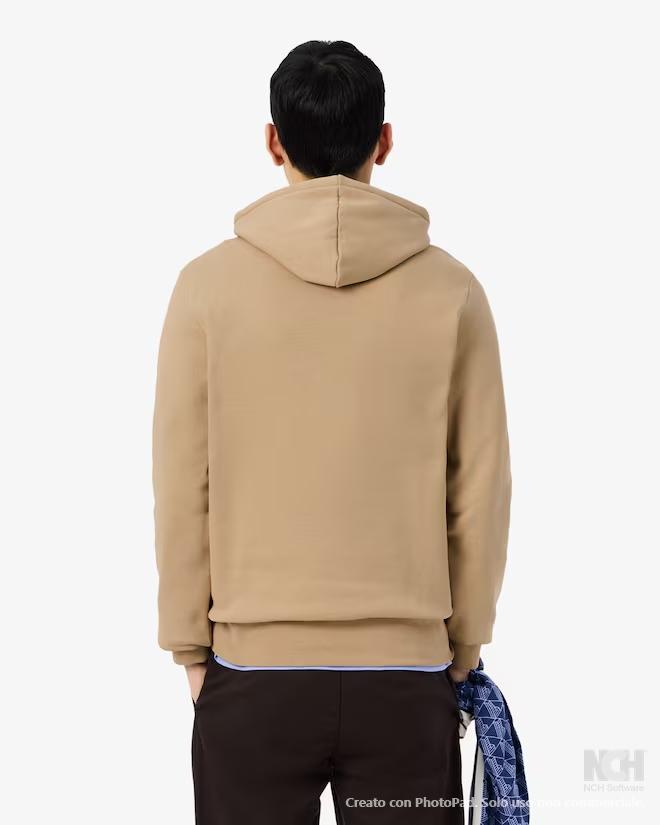 sweatshirts con cappuccio rifinitura su collo polsini e girovita