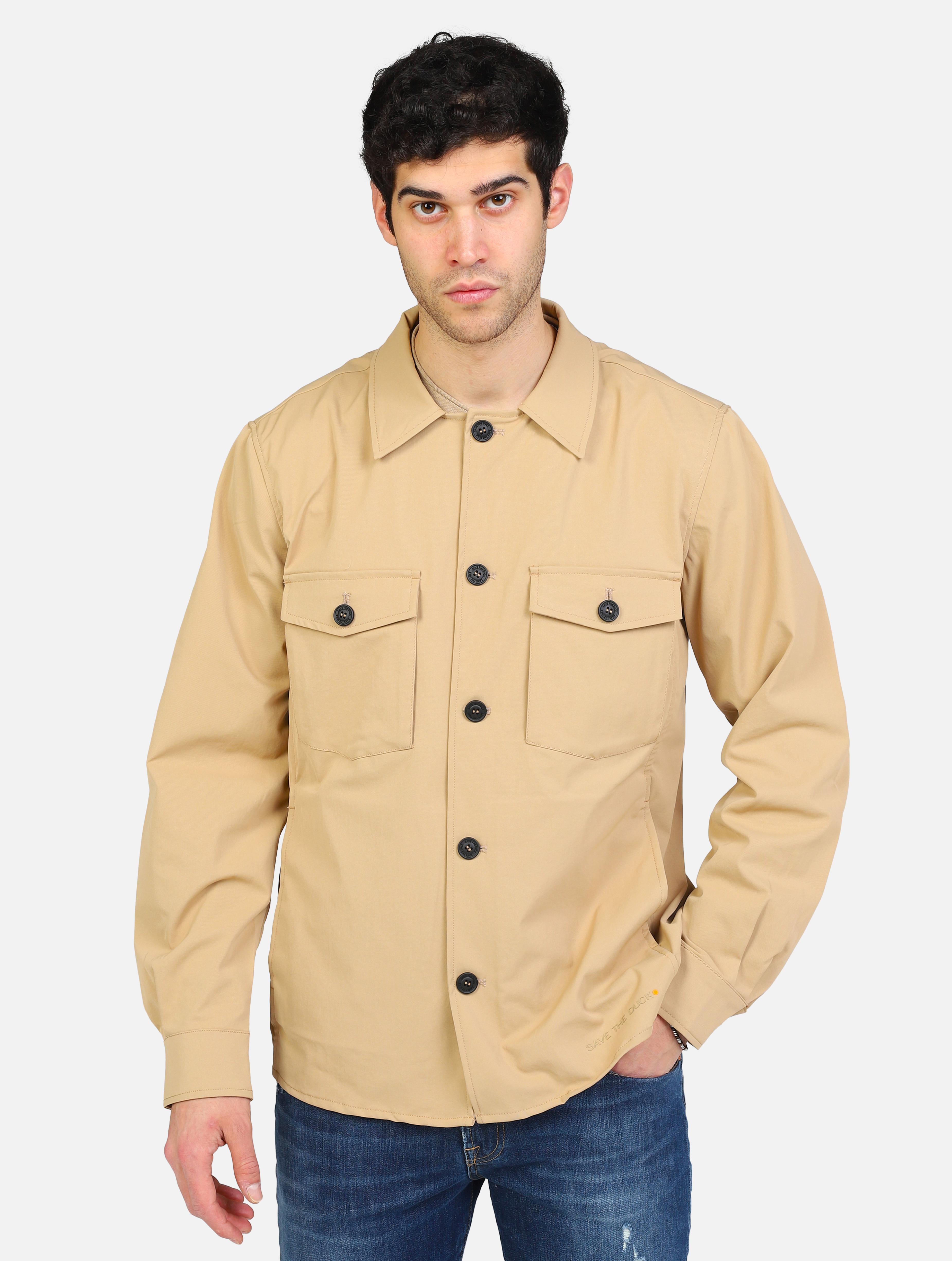 art. d72067m: giubbotto in poliestere chiusura a cinque bottoni e due taschini anteriori, tasche a taglio