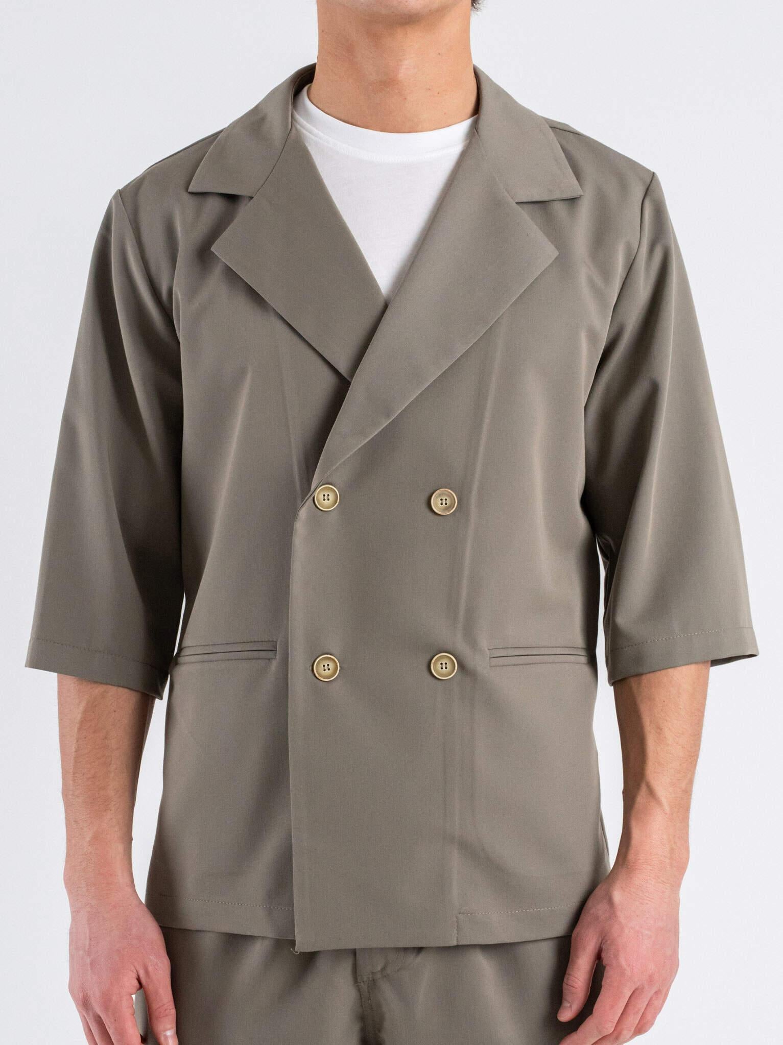 Giacca doppio petto verde uomo 