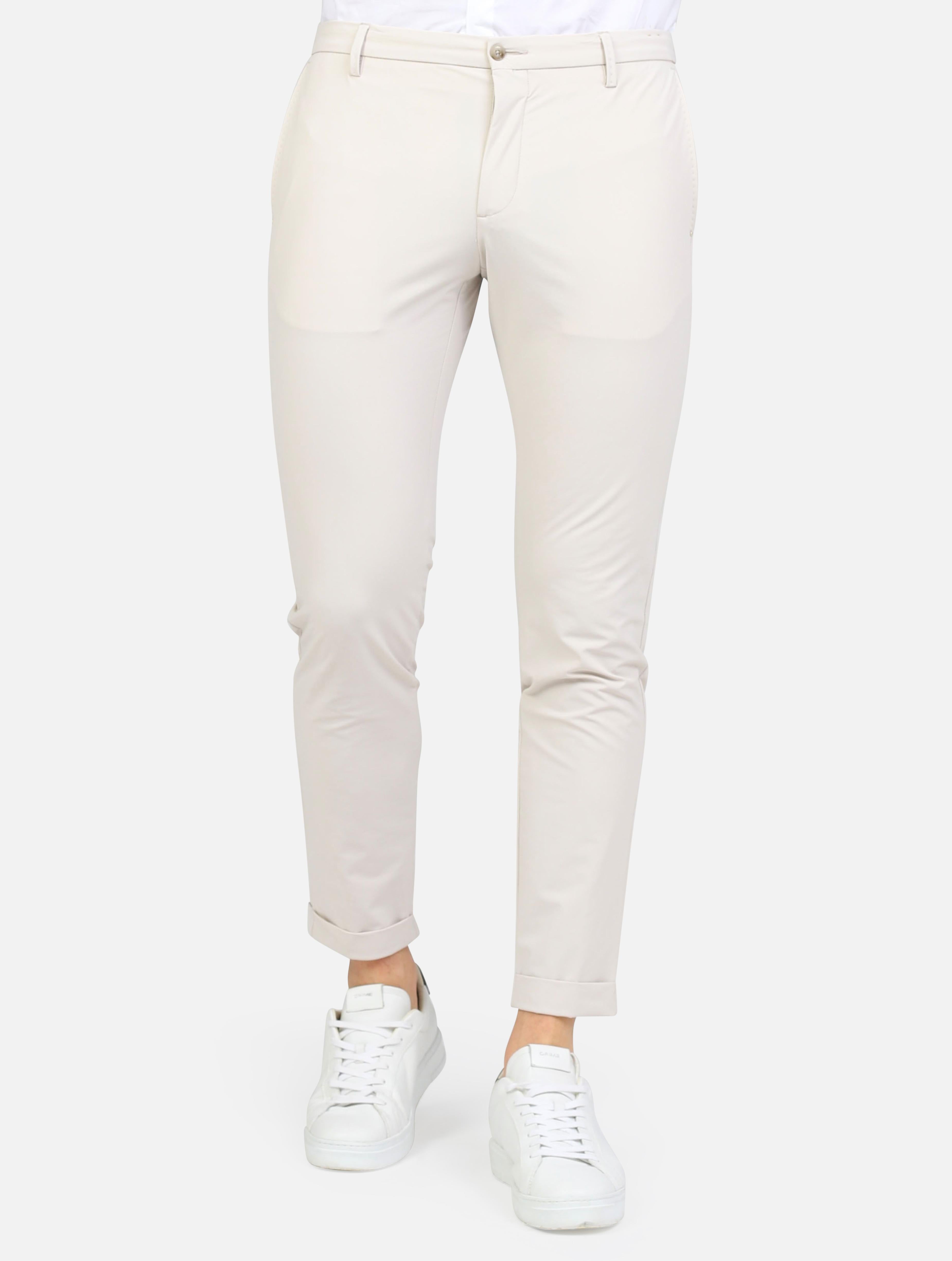 art. a301sasa45tf121/ti: pantalone classico con tasche a taglio con cuciture rifinite