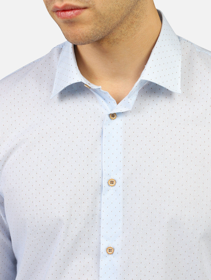 camicia PRIVATE LABEL COMO INC 2440TRATTINICELESTE/BROWN