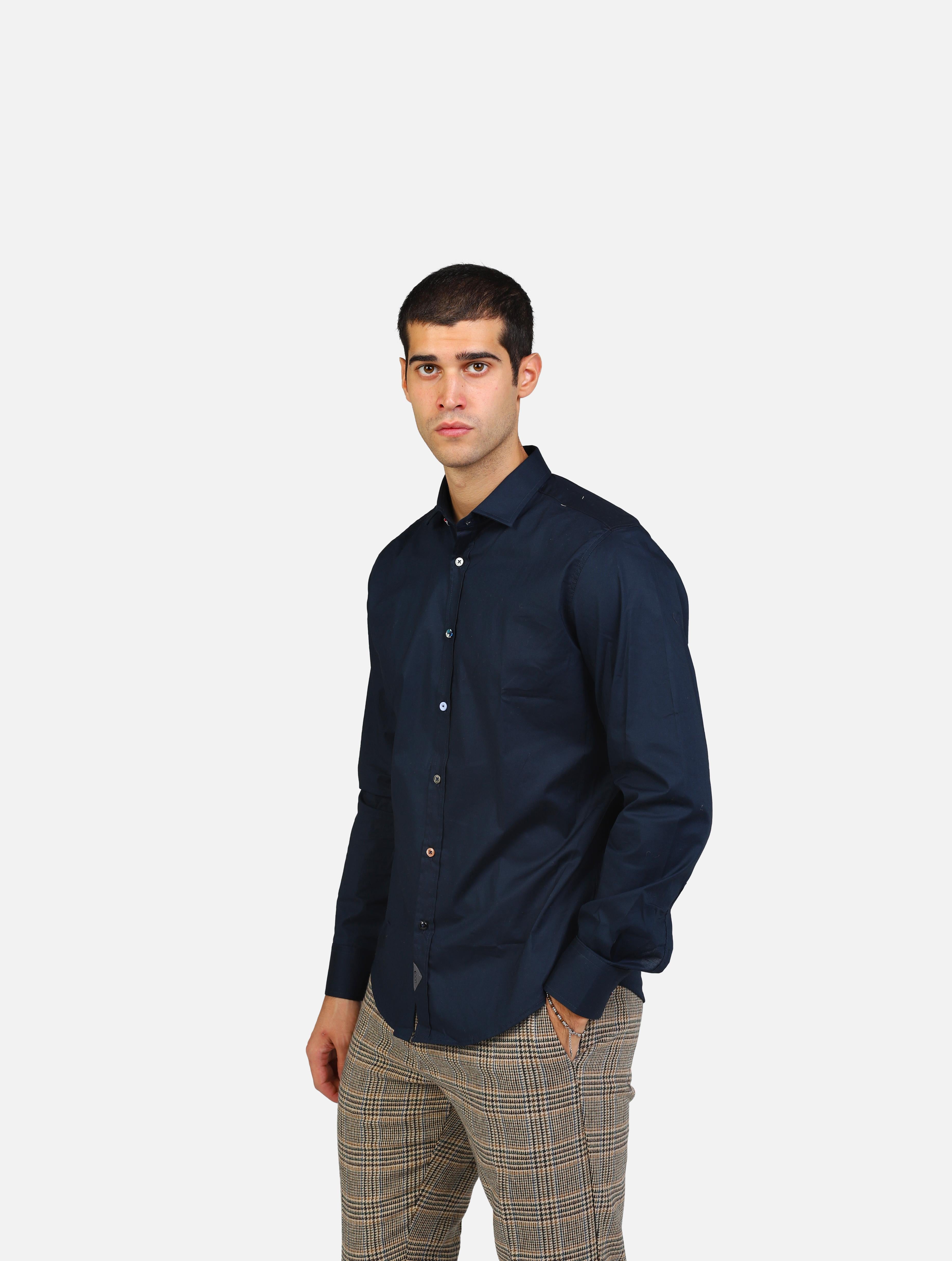 Camicia Blu Cielo Con Bottoni Nascosti | Brioni | Uomo - Foto 5