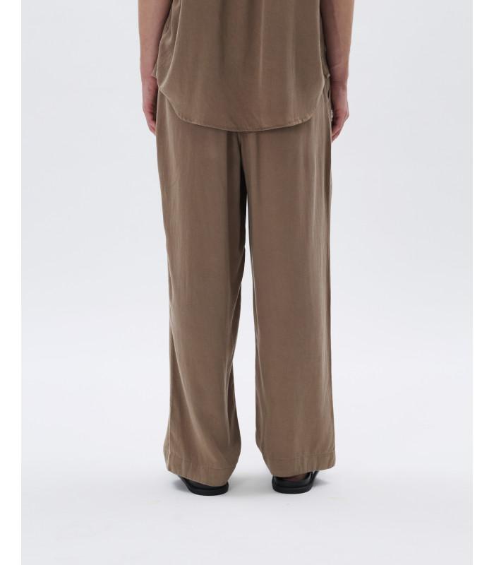 pantalone tasche a taglio e elastico a vita