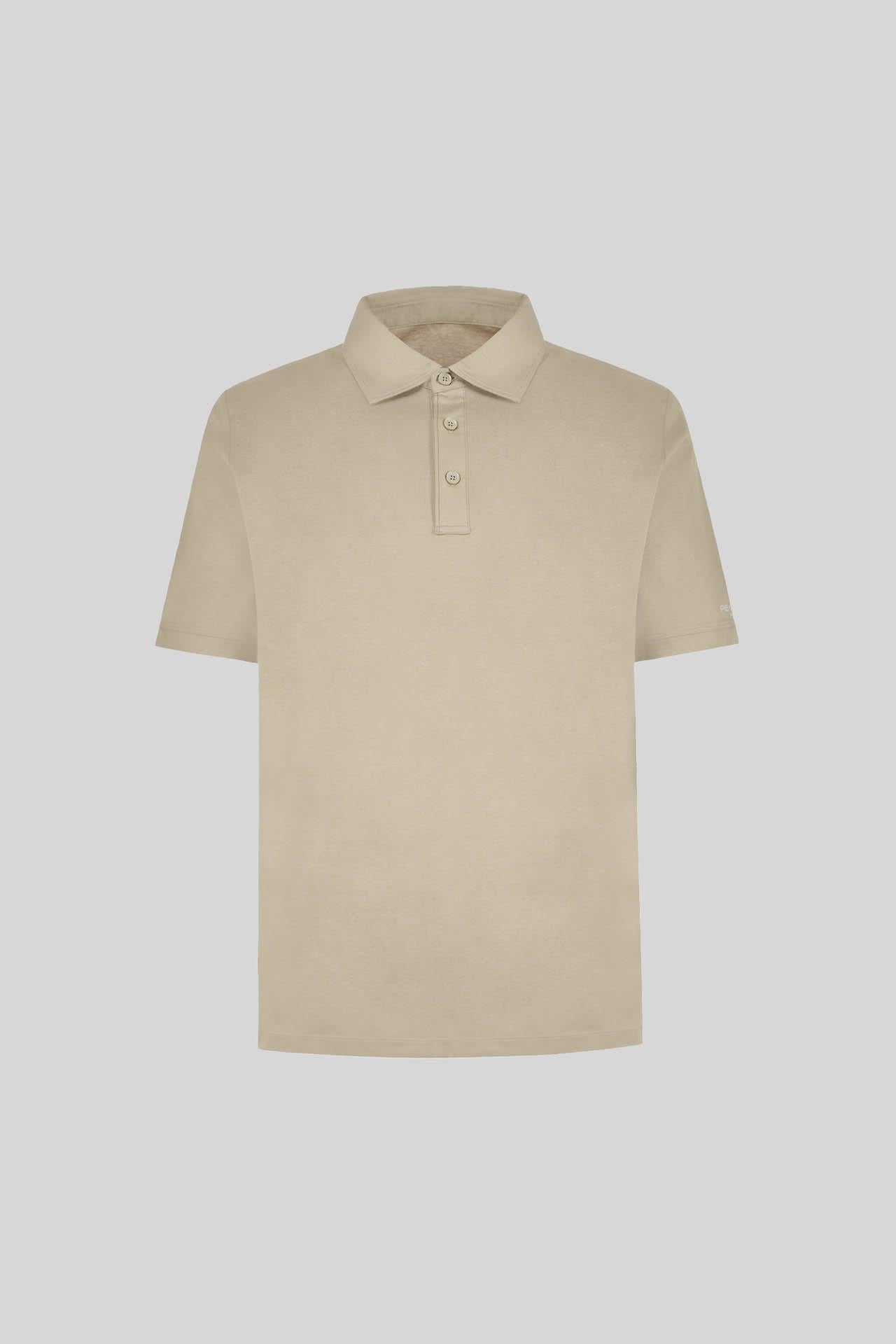 Polo in jersey mercerizzato elasticizzato, 80-1 effetto filo di scozia ultra-leggera sand uomo 