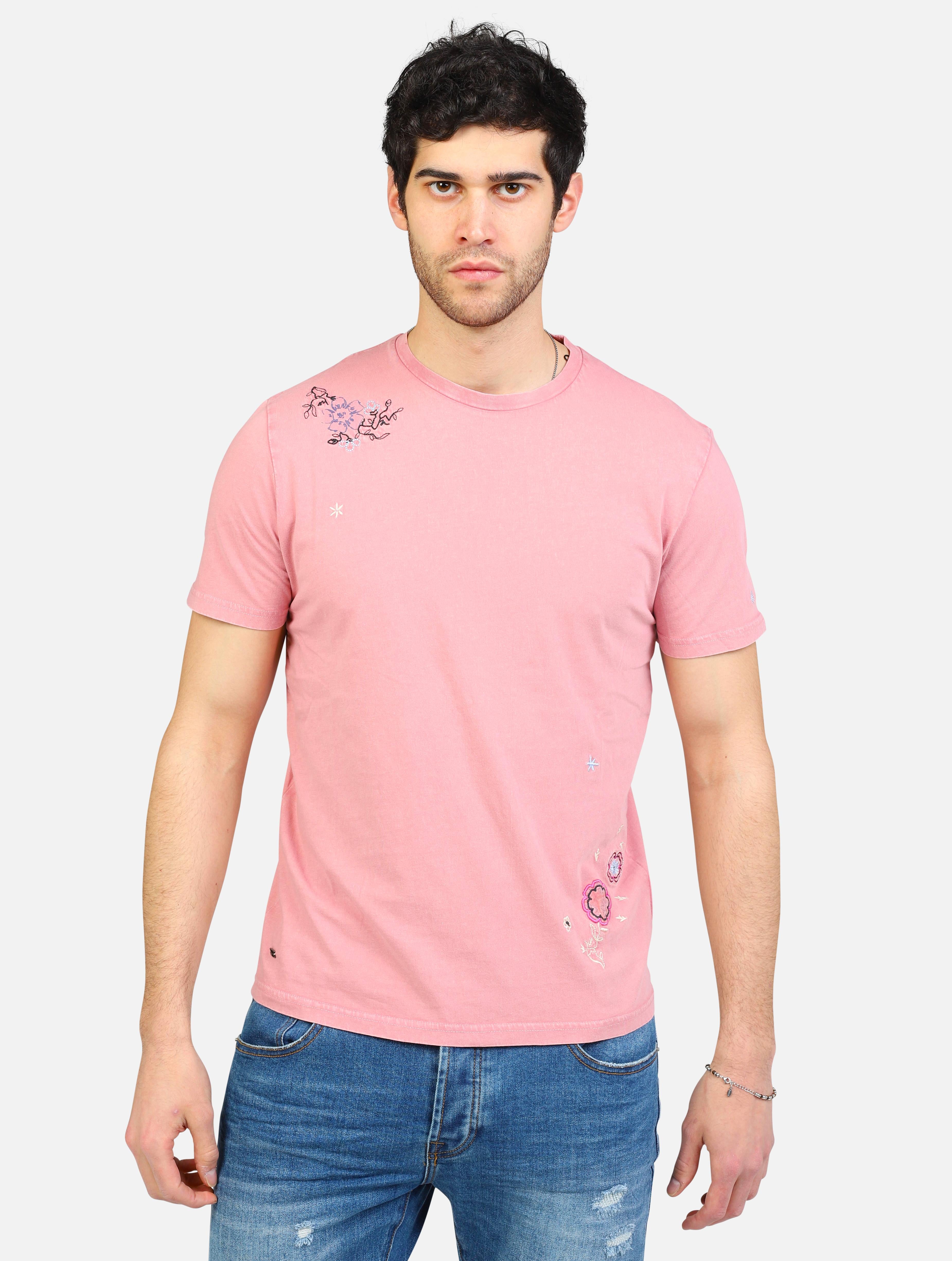 art. mk891052: t-shirt girocollo manica corta jersey tinto capo