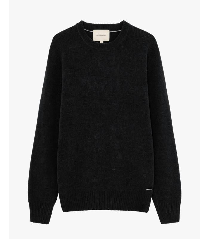 Maglione girocollo nero uomo 