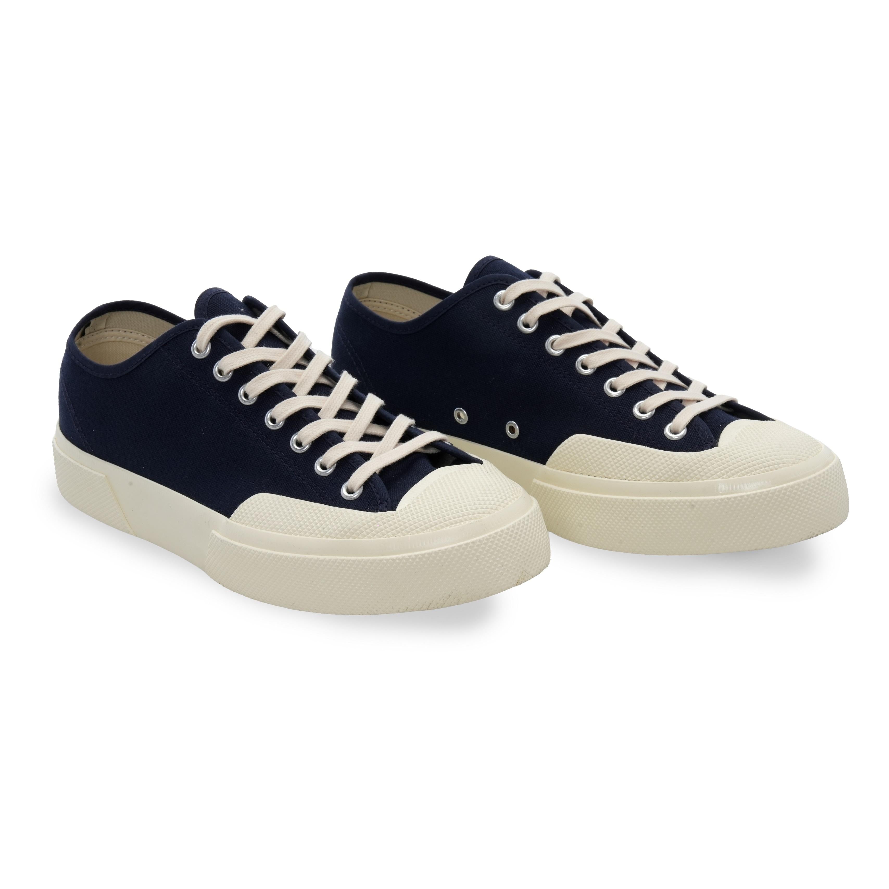 Superga  low cut cotton canvas navy-off white uomo 