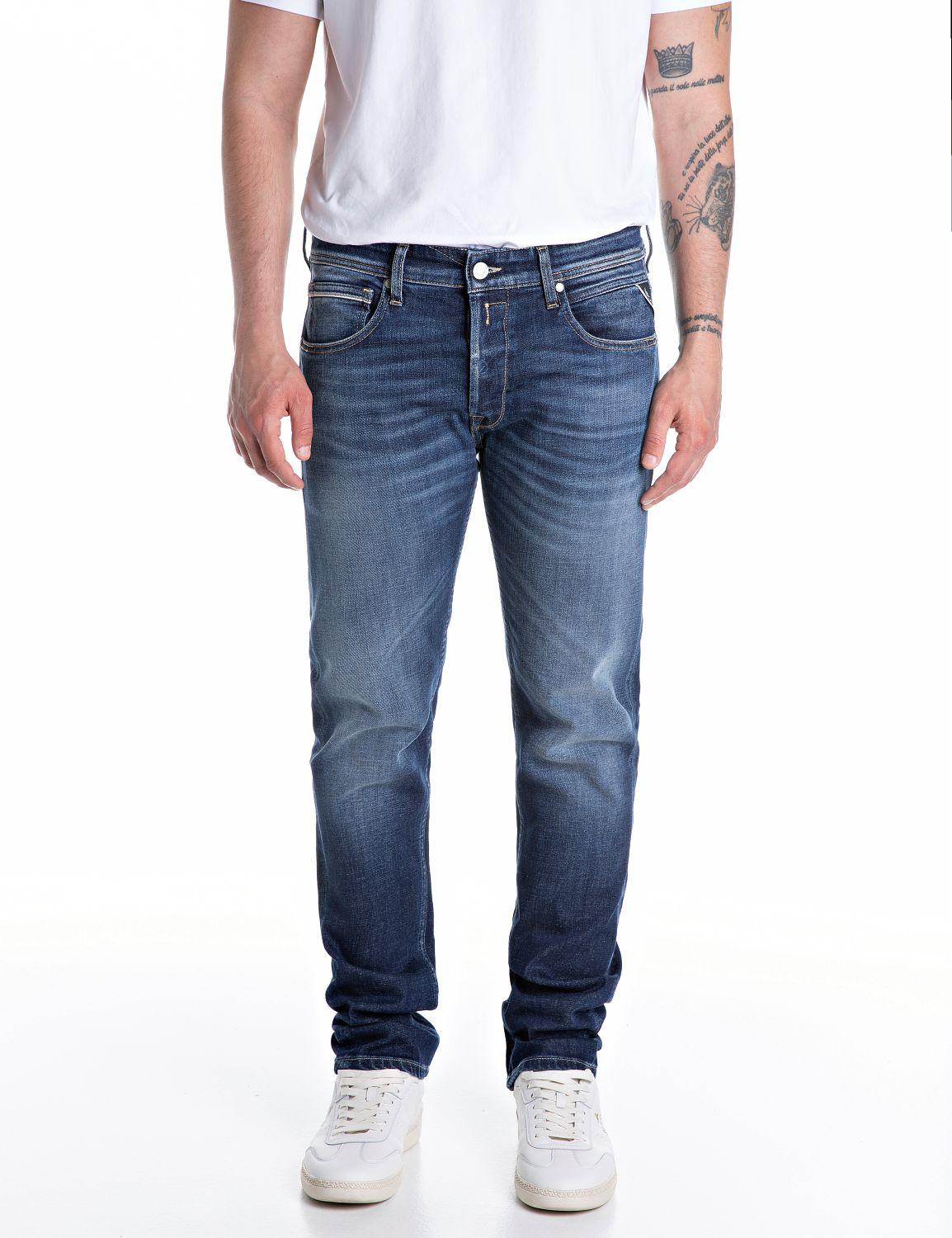 art. ma972: jeans stretch denim straight fit iper lavato