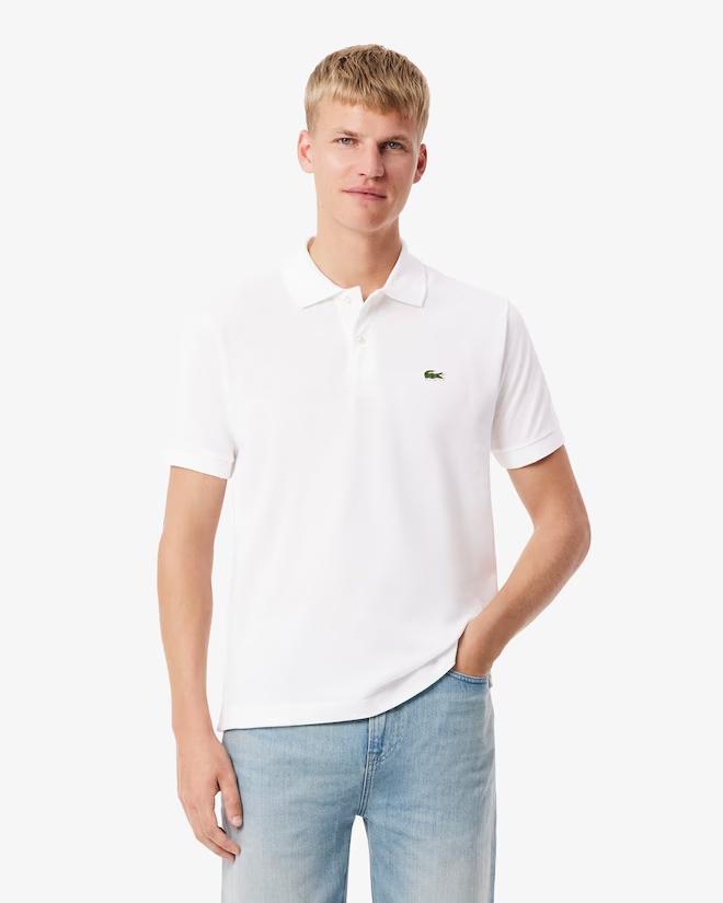 Polo classic fit bianco uomo 
