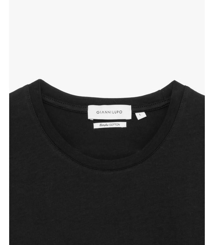 t-shirt rifinitura collo puro cotone