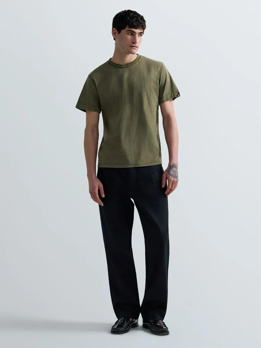 T-shirt con lavaggio marmorizzato militare uomo 