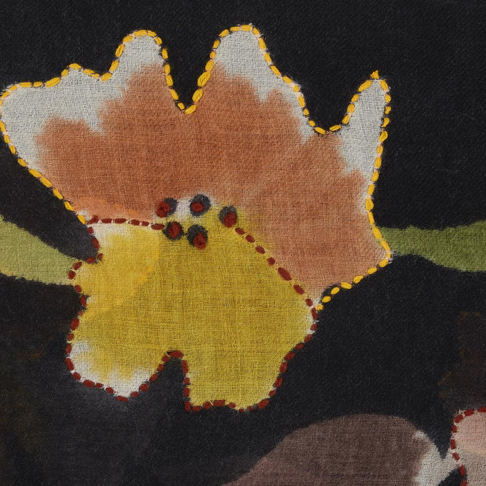 Samarcanda sciarpa ricamata in pura lana vergine