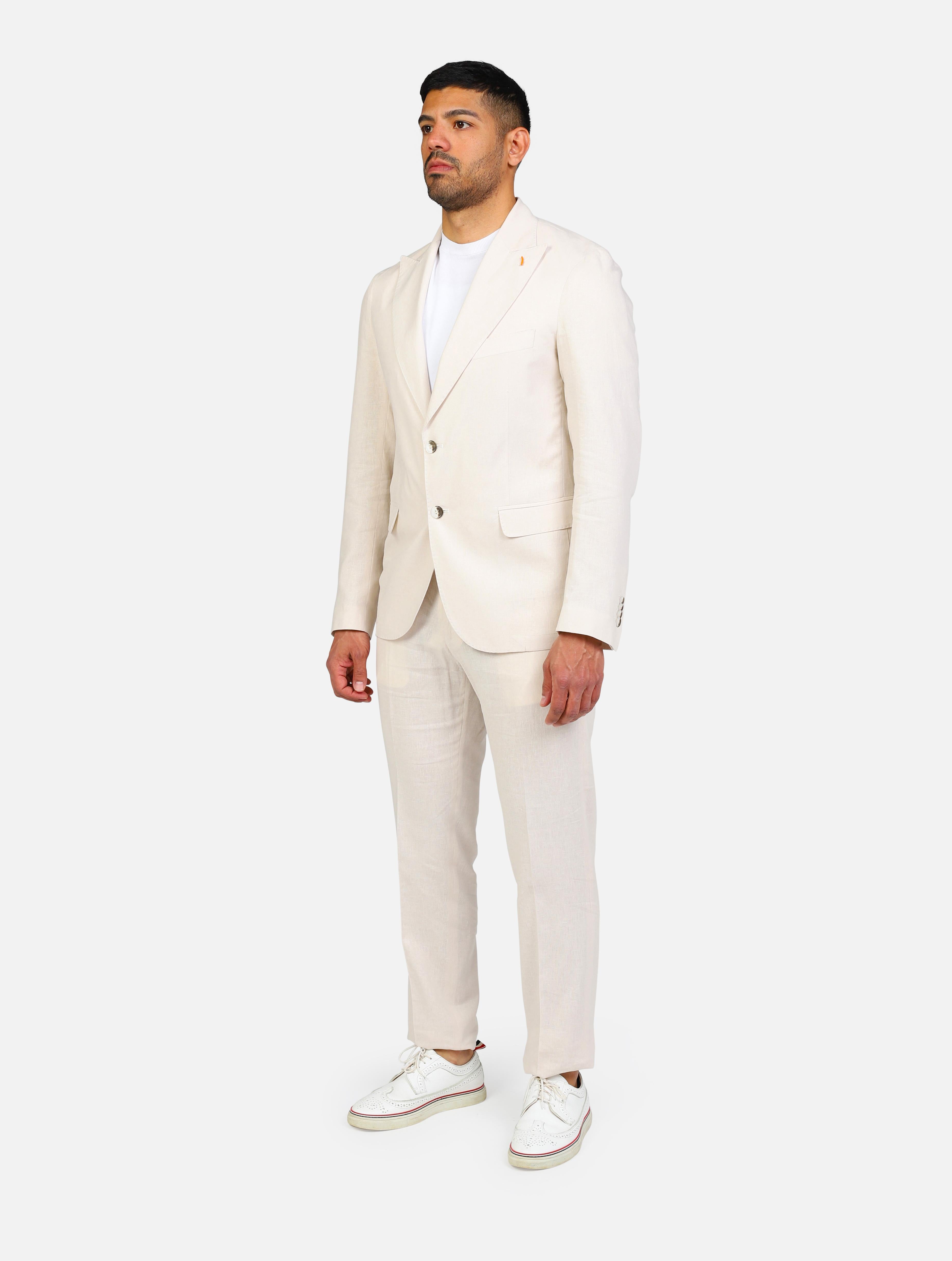 art. oc1s2s5a03: abito con giacca due bottoni rever a lancia tasche a filetto