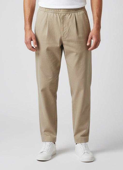 Pantaccio con tasche a taglio beige uomo 