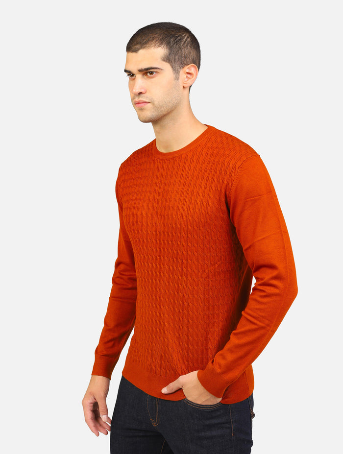 pullover Markup in viscosa con lavorazione a trecce