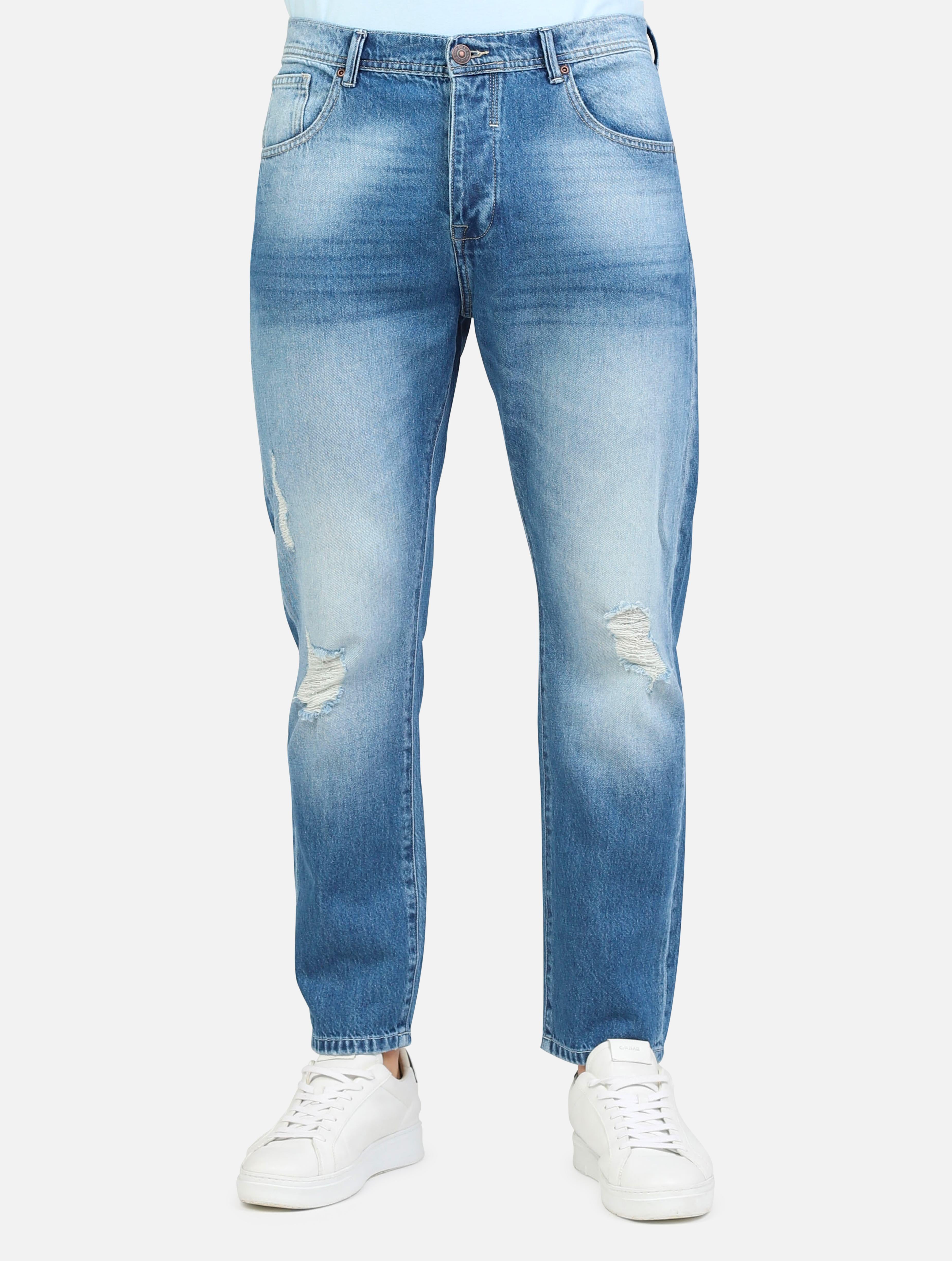 Art oe1s2s5d02: jeans slim fit jimmy con strappi denim uomo 