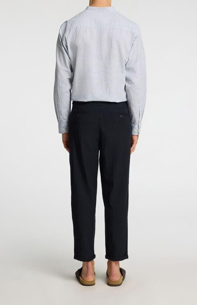 art. 16092732: pantalone misto lino, chiusura zip, tasche a taglio; relaxed fit