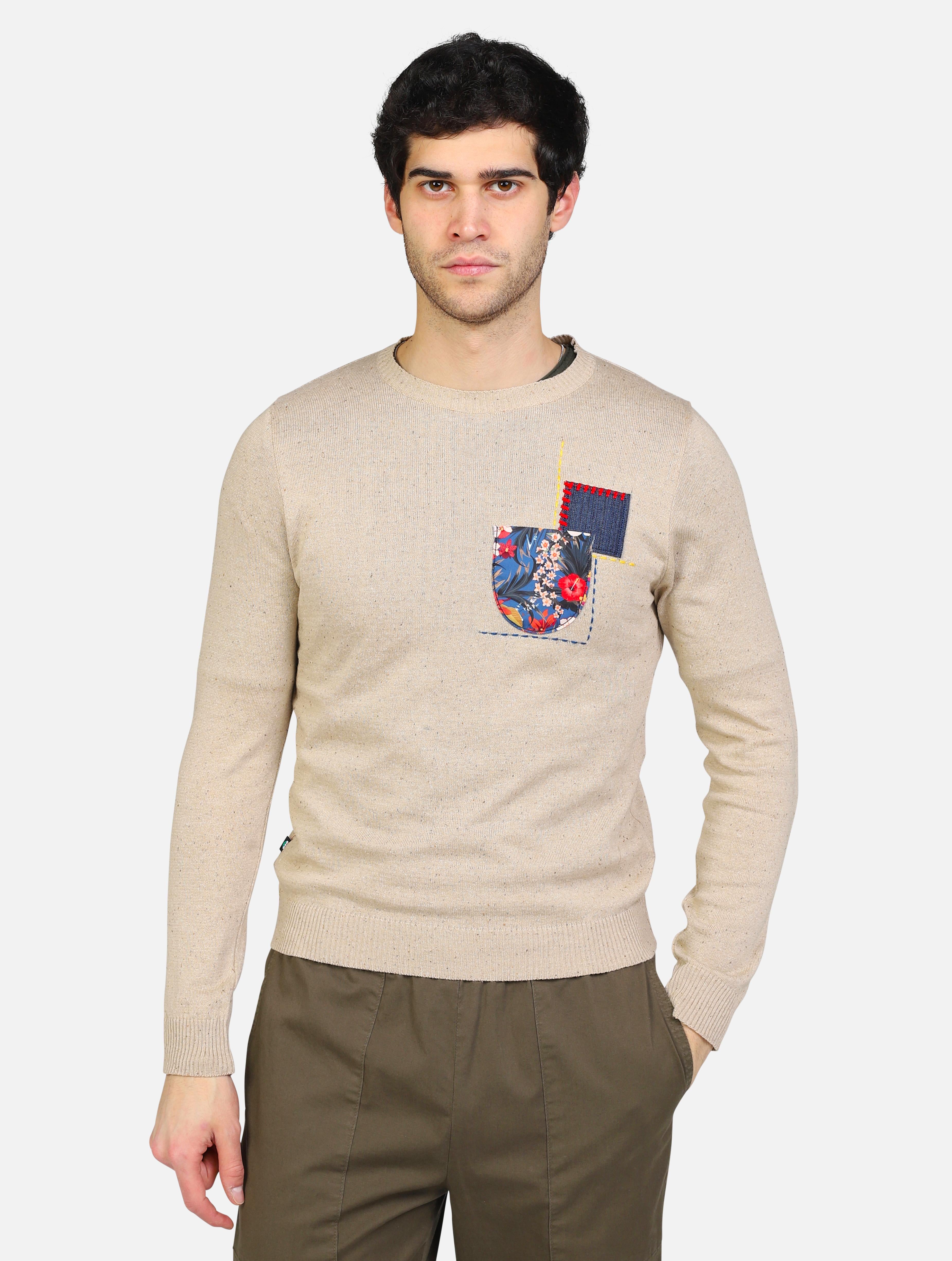 art. matwsabptch: maglione tweed con patch