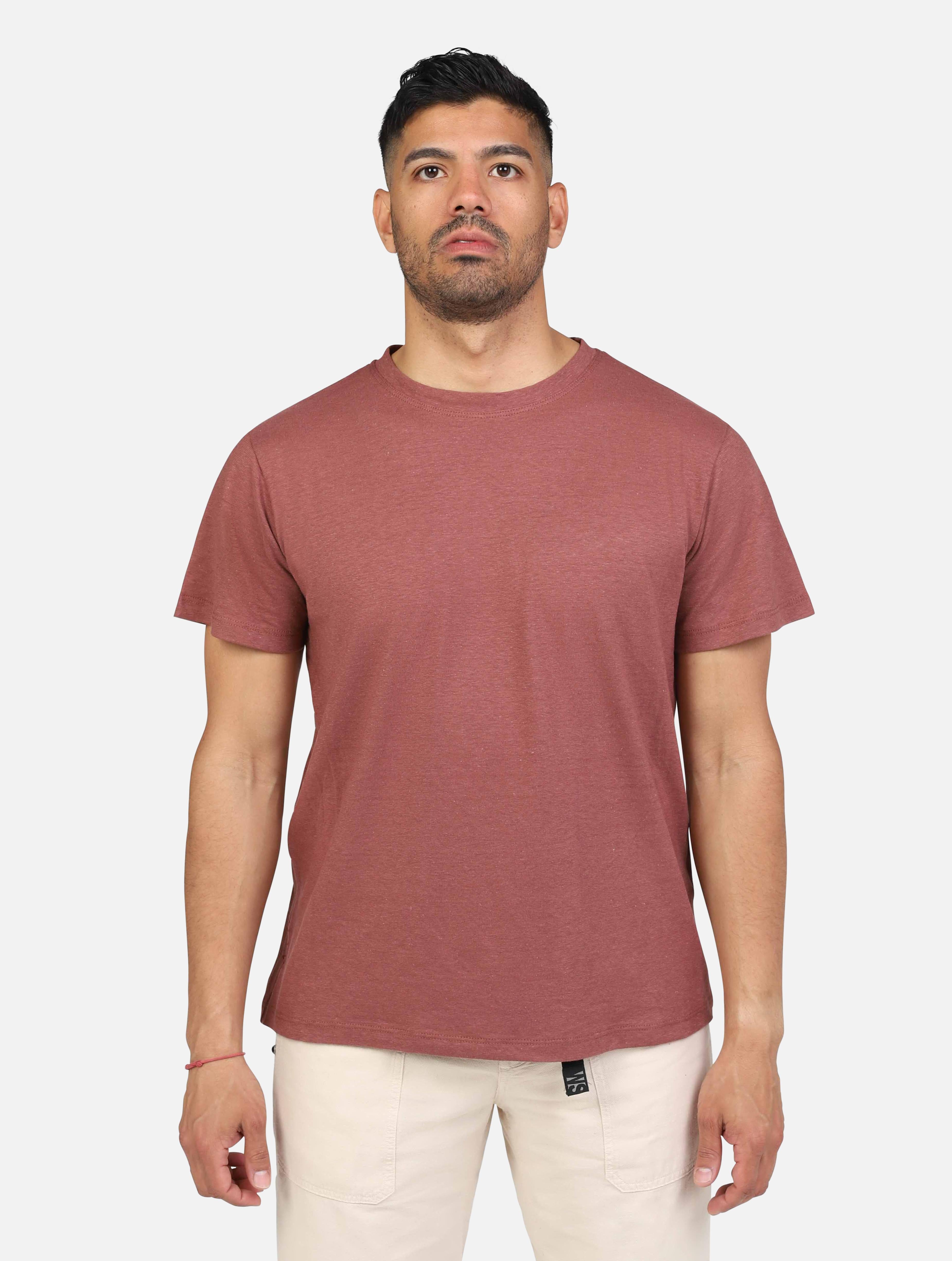 art. b6d0075: t-shirt girocollo misto lino