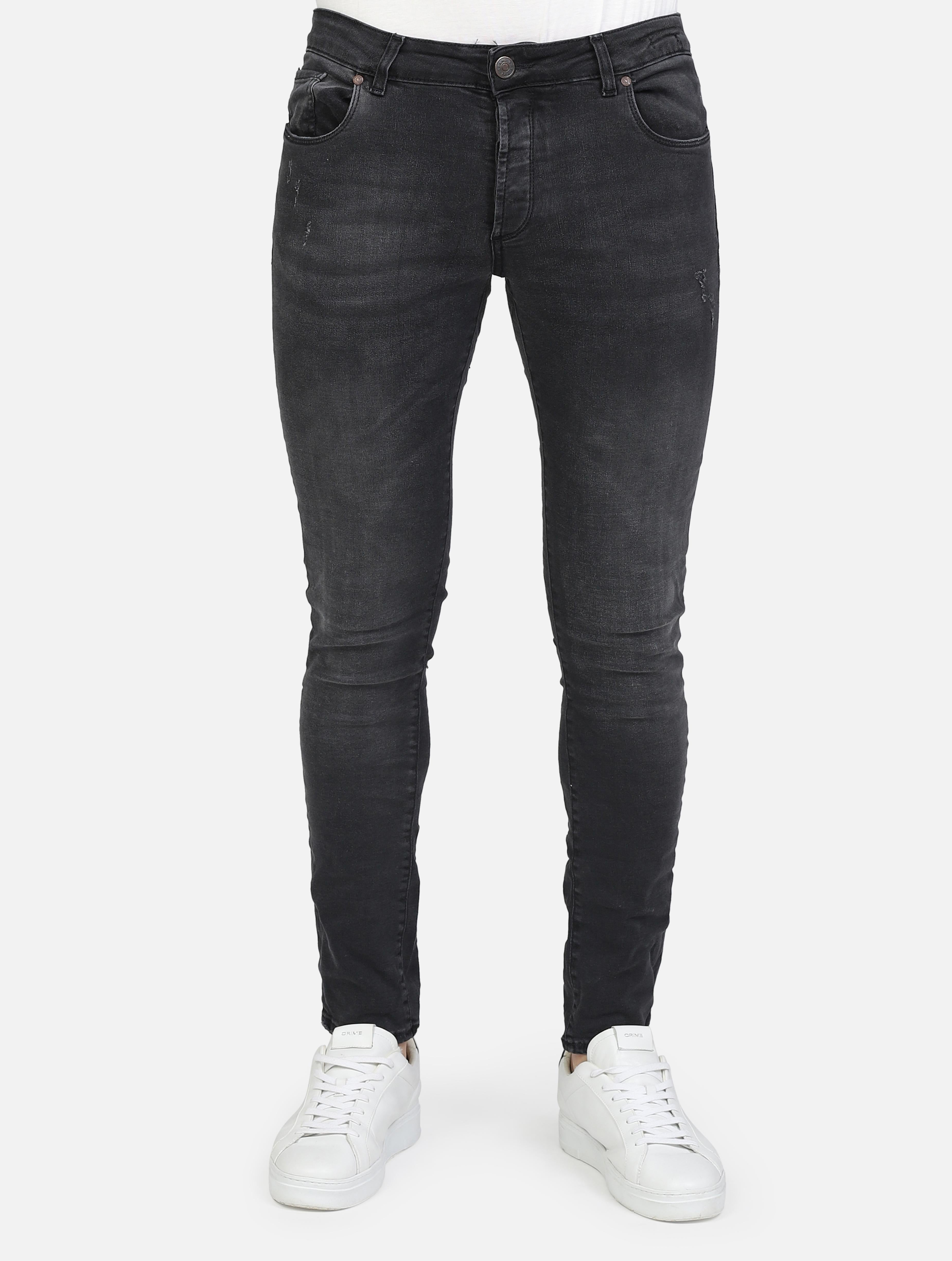 Art san diego black wa jsa17: jeans con piccole abrasioni nero uomo 