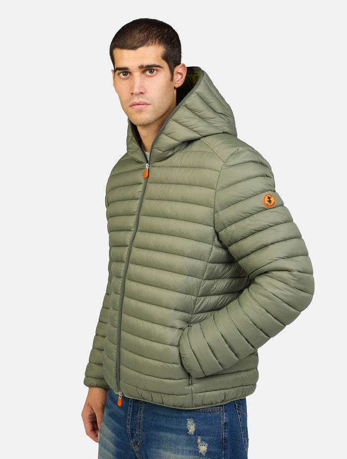 giubbotto con cappuccio e zip